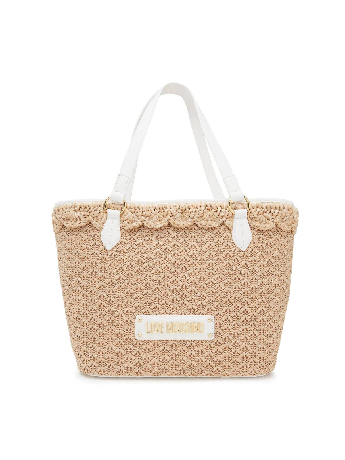 Logo Tag Rafia Tote Bag | Shop Simon