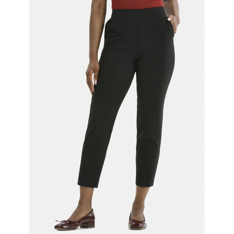 Time and Tru Women's Tapered Pull on Pants, 27" Inseam, Sizes XS-XXXL | Walmart (US)