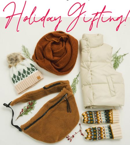 Holiday gifting Cozy🎁🎄

Tree beanie
Free people cozy scarf 
Cropped puff vest
Great bel bag 
Cozy mittens


#LTKGiftGuide #LTKSeasonal #LTKHoliday