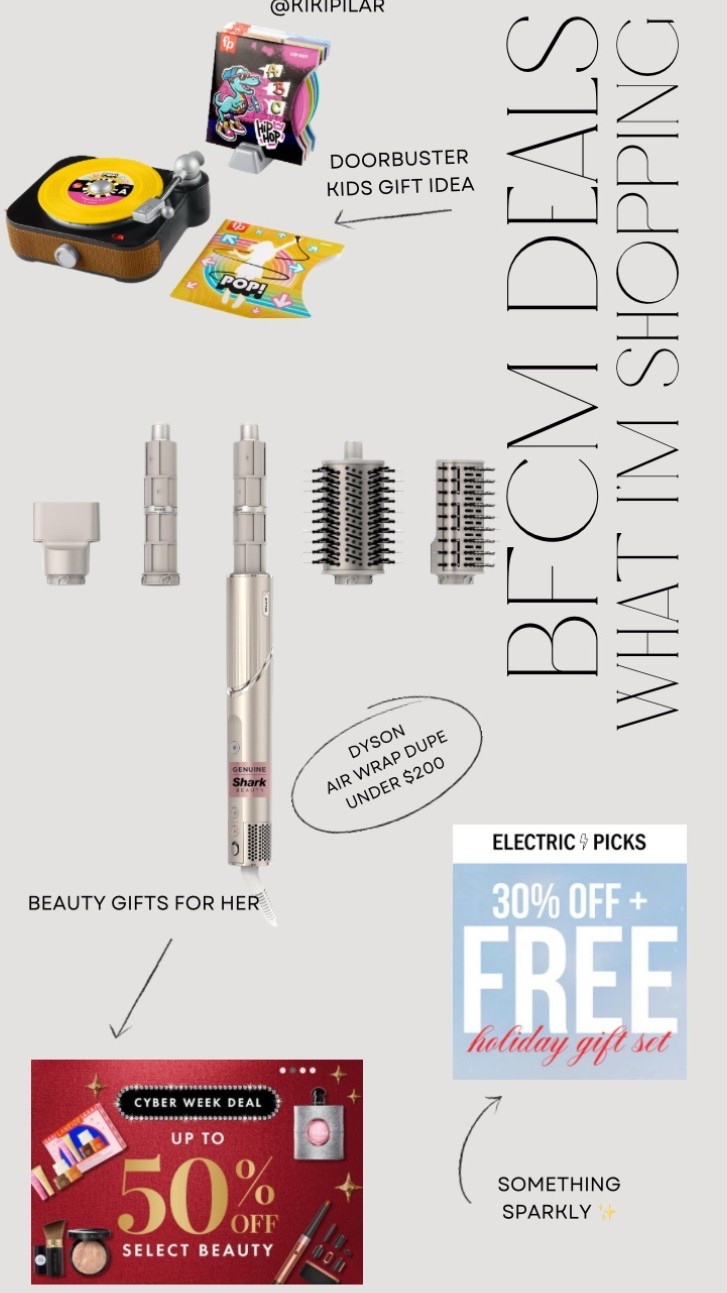 Black Friday cyber Monday deals I’m shopping for
What I’m buying
What’s in my cart
Dyson air wrap dupe under $100
Gift idea toddler boy
Gift idea toddler girl
Gift idea for kids
Kids gift idea
Record player with songs for kids
Doorbuster gift $30 kids
Electric picks jewelry 30% off
Gift idea for her
Gift for mom
Gift for friend
Gift for Her
Beauty deals up to 50% off
Christmas gift guide



#LTKCyberWeek #LTKGiftGuide #LTKHoliday