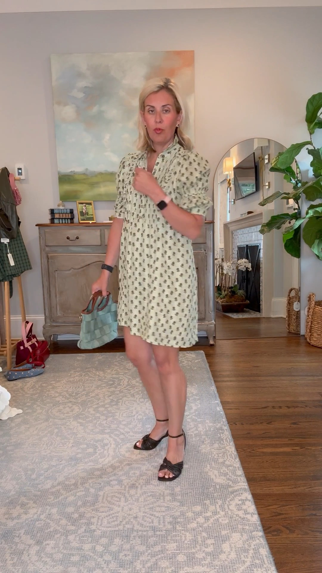 My newest obsession…these heels!! I’ve paired them with this adorable dress! I’m wearing xs dress and 8 heels tts. 
@Anthropologie

#LTKSeasonal #LTKOver40 #LTKdayinmylife