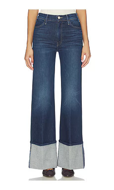 MOTHER The Hustler Roller Sneak Cuff Jeans in Kicks And Rifts from Revolve.com | Revolve Clothing (Global)