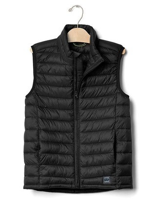 Gap Boys Coldcontrol Lite Puffer Vest True Black Size L | Gap US