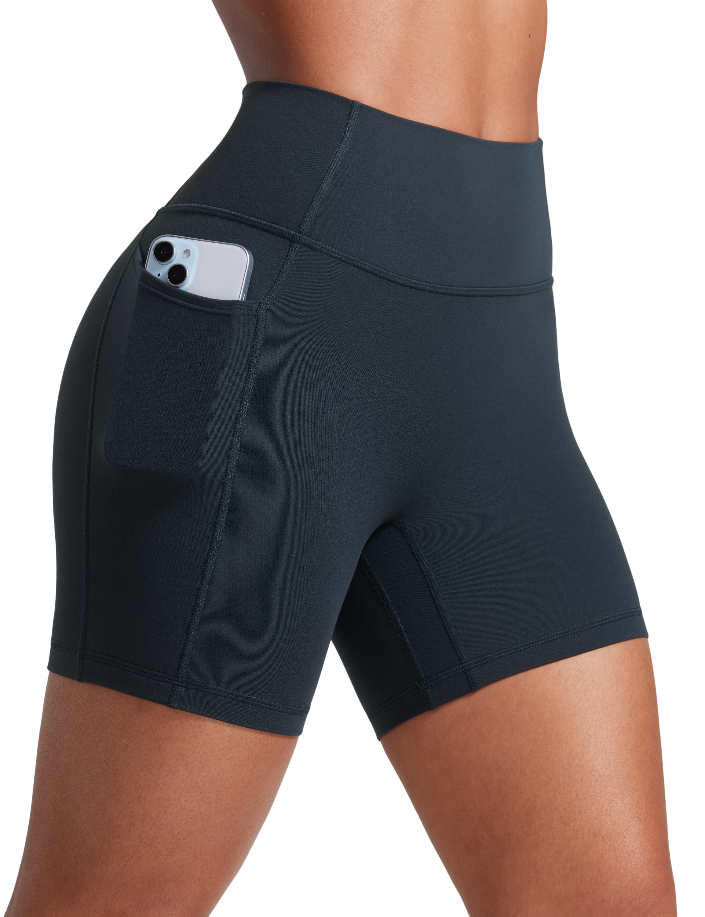 CRZ YOGA Secretsculpt Biker Shorts Pockets for Women 5'' - Walmart.com | Walmart (US)