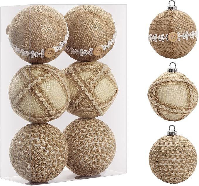 SY Super Bang Rustic Boho Christmas Ball Ornaments Set, 2.76"/70MM Shatterproof Christmas Tree Ha... | Amazon (US)