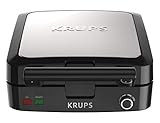 KRUPS Belgian Waffle Maker, Waffle Maker with Removable Plates, 4 Slices, Silver/Black | Amazon (US)