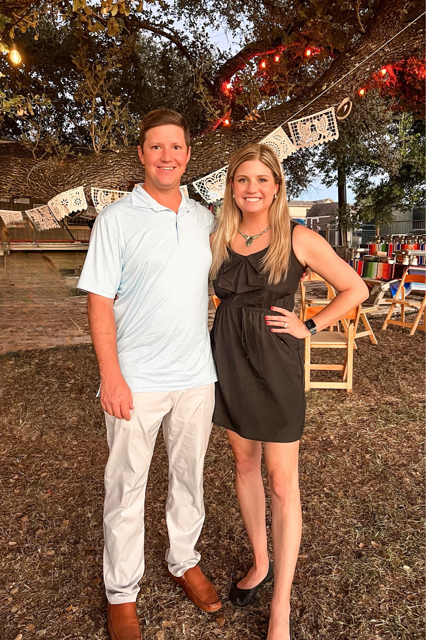 Casual outdoor rehearsal dinner outfit. Menswear. Little black dress. Men’s comfortable slacks. Men’s casual dress shoes. Slip on loafers. Women’s black flats. Texas outdoor event couples outfit  

#LTKWedding #LTKSaleAlert #LTKMens