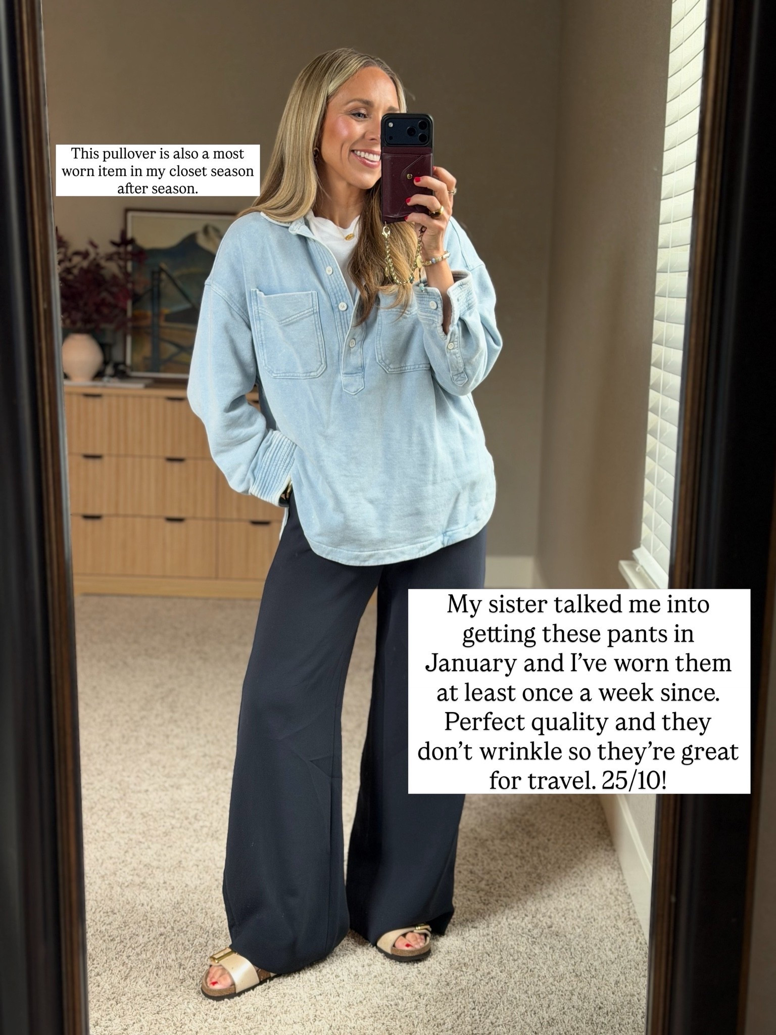 These pants don’t wrinkle and are such great quality!! 

I am a size small top and 2 or 26 bottoms!

#LTKootd #LTKgrwm #LTKmomlife