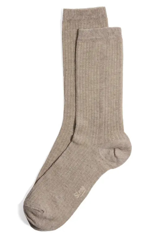 Stems Cotton & Cashmere Blend Crew Socks in Gris at Nordstrom | Nordstrom