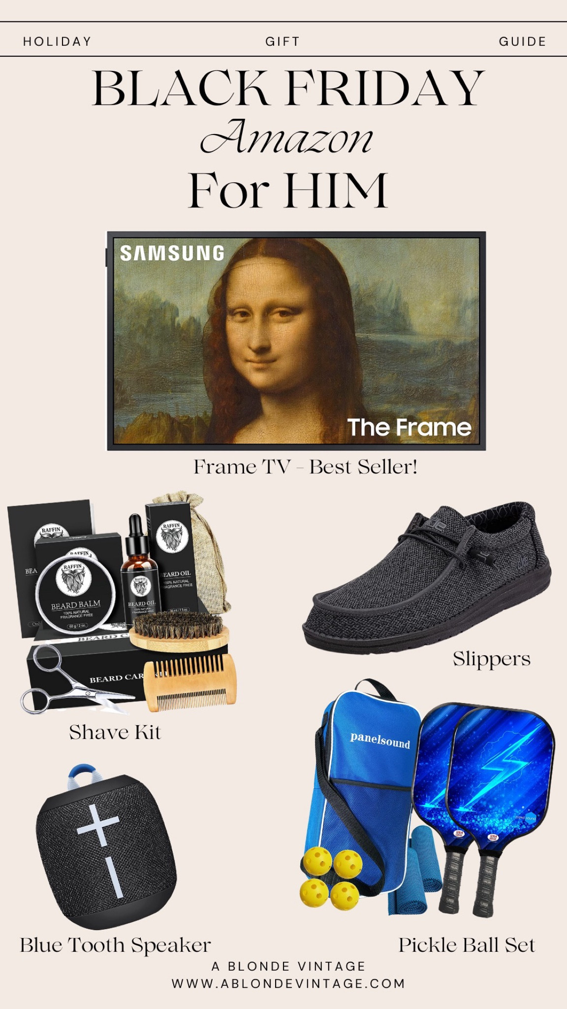 The best black Friday deals for him! Shop this frame, TV, men’s slippers, men’s shave set and more during Amazon black Friday. #AmazonBlackFriday #Men’sGiftGuide #FrameTV.
