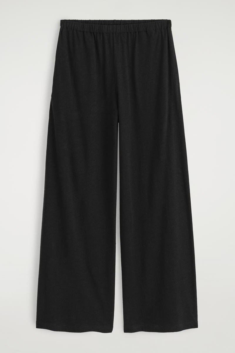Cotton-Linen Wide-Leg Trousers | COS UK