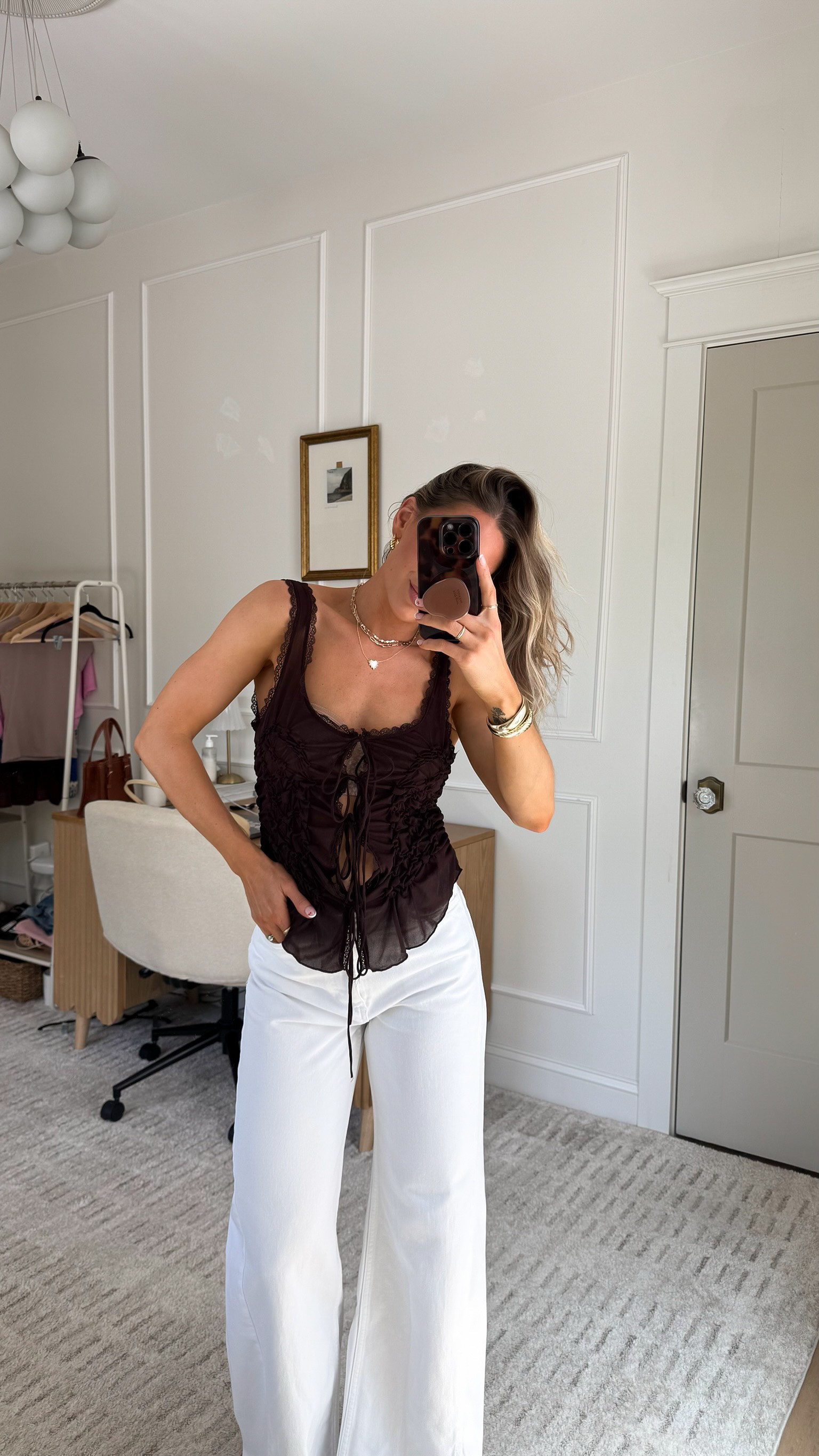 LOVE this top so much that I grabbed it in another color!! 👏🏻 This is the brown, I also have the black and it comes in a pink and cream. 

Wearing a small in the tank and a size 2 in the jeans (sized up in the pants).

Summer Outfit
Casual Summer Fit
Zara
Zara Looks
Zara Creators
Zara Influencers 

 

#LTKSummerEdit 

#LTKStyleTip #LTKFindsUnder100