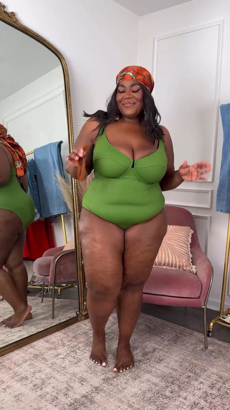 Wear this slay on your next boat day! This one piece is so comfy and hugs in all the right places💚 

Wearing XXL.

plus size fashion, swim, plus size swimwear, vacation, spring outfit inspo, summer fashion, beach, style guide

#LTKplussize #LTKswim #LTKfindsunder50
