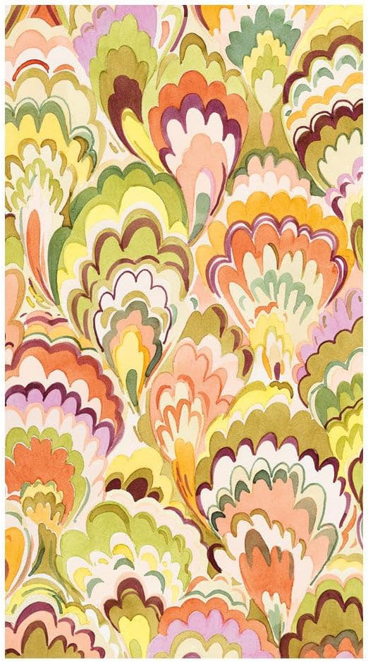 Caspari Marbled Ceramica Rspbrry & Chartreuse Guest Towel Napkins - 15 Guest Towel Napkins per Pa... | Amazon (US)