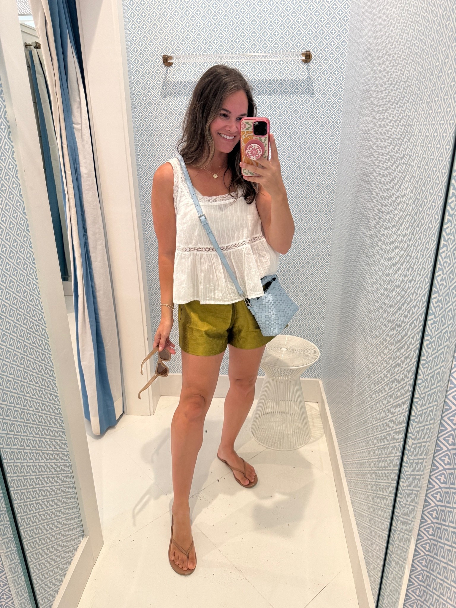 Love these cute chartreuse shorts paired with this easy Walmart top and Amazon bag! #shorts #casualoutfit #casualstyle #summeroutfit #summerstyle #amazon #walmart #reformation

#LTKSaleAlert #LTKootd #LTKOver40