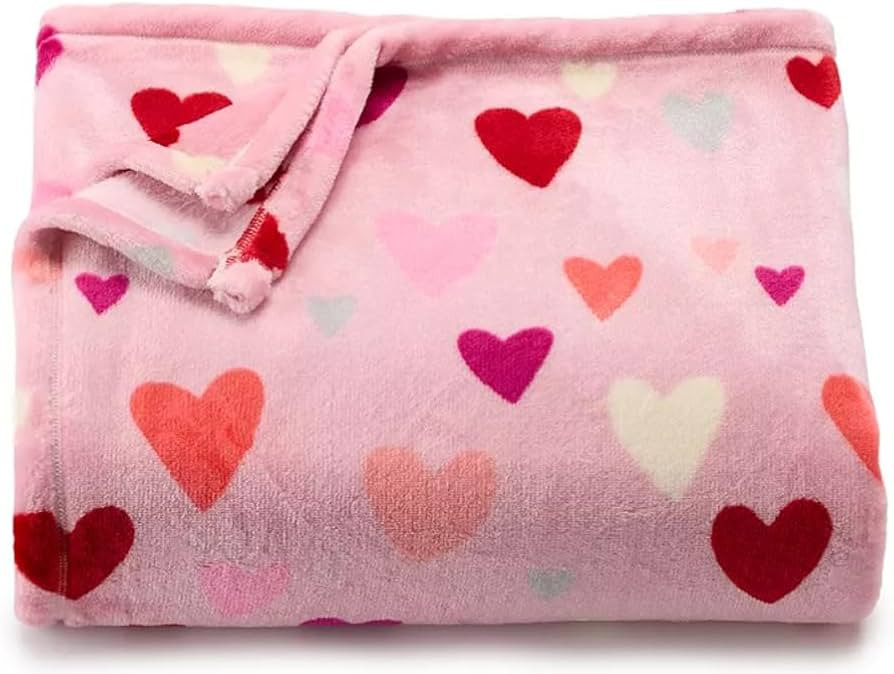 The Big One Throw Blanket Plush Super Soft Warm Cozy Oversized 60 x 72 inches (Heart) | Amazon (US)