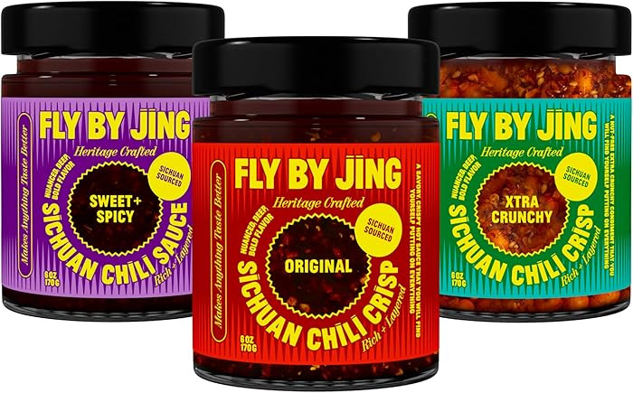 FLYBYJING Sichuan Chili Crisp Bundle: Three Premium Chili Sauces Good on Noodles, Proteins, Veggi... | Amazon (US)