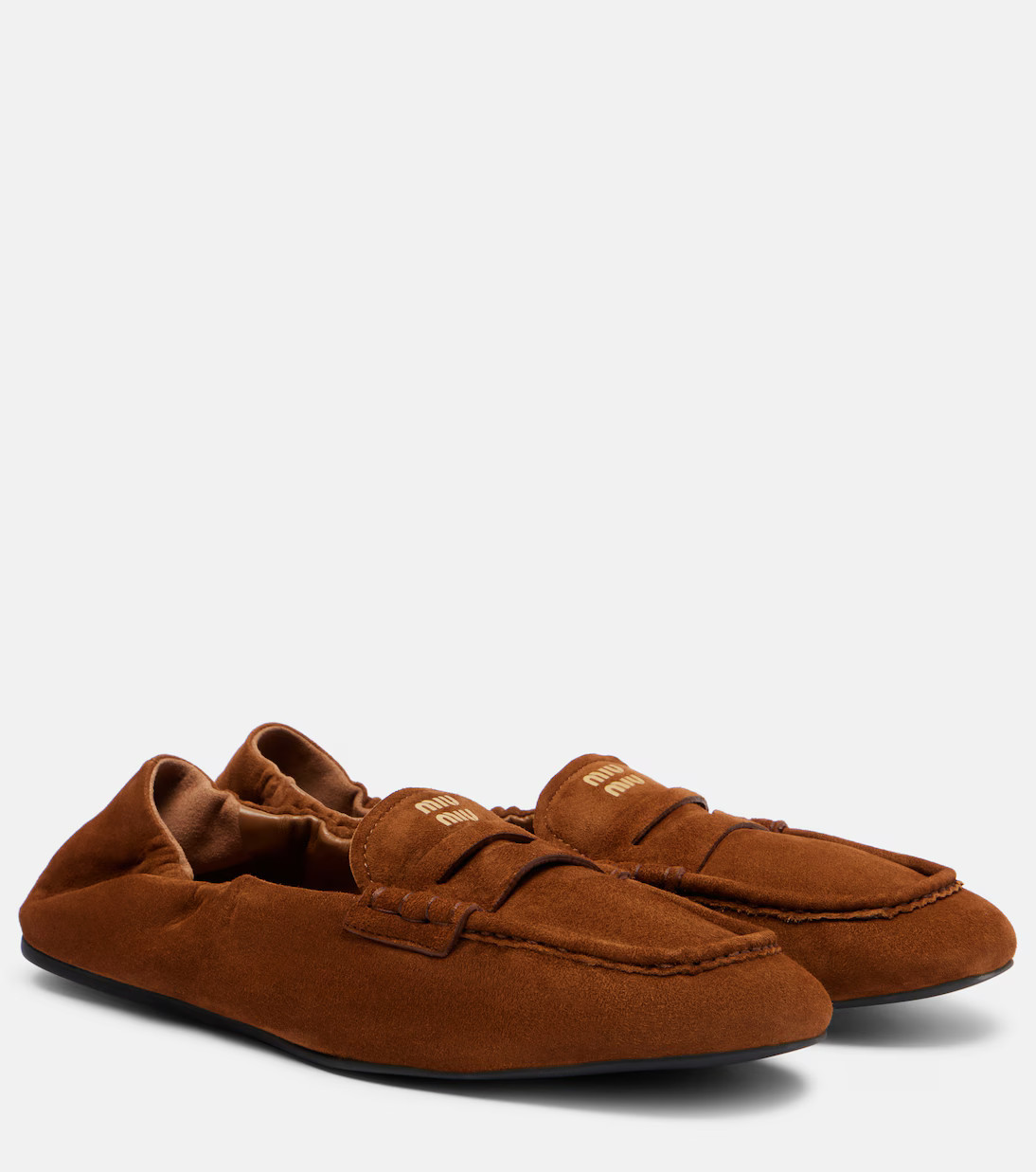Ruches logo suede loafers | Mytheresa (UK)