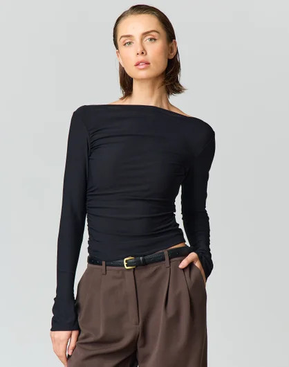 Ruched Long Sleeve Top | Glassons (Australia)