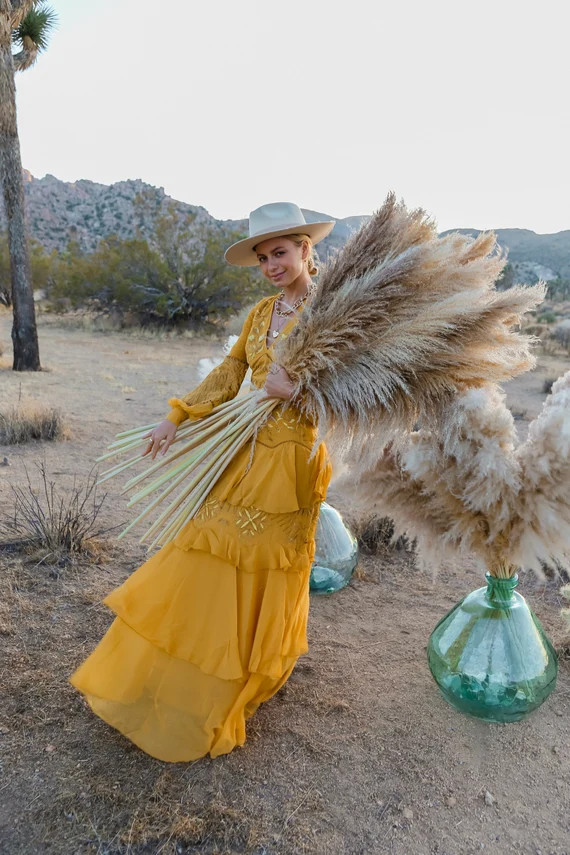 Feathered Fluffy DRIED PAMPAS GRASS 4ft for decor and weddings beige color | large pampas | 5/10 ... | Etsy (US)