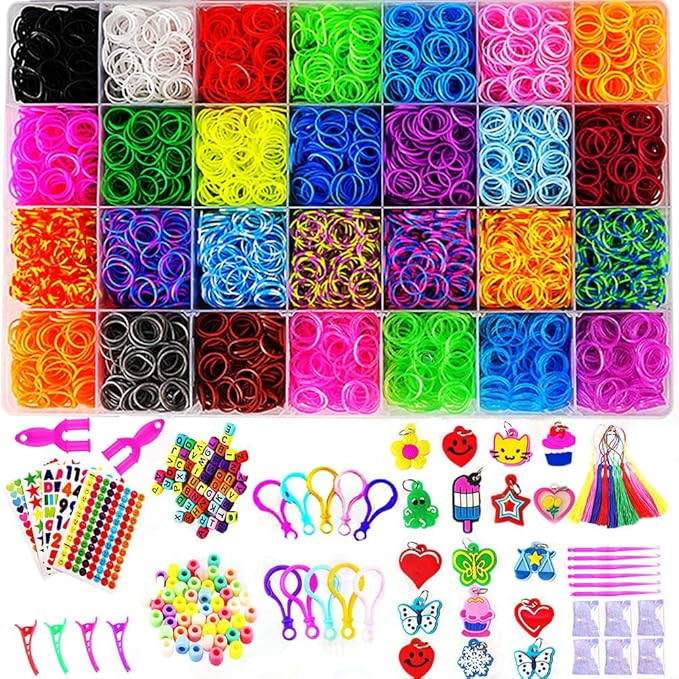 12080+ Loom Bands Kit, Rubber Bands for Bracelet Making Kit, DIY Art Craft Loom Bracelet Kit,2026... | Amazon (US)