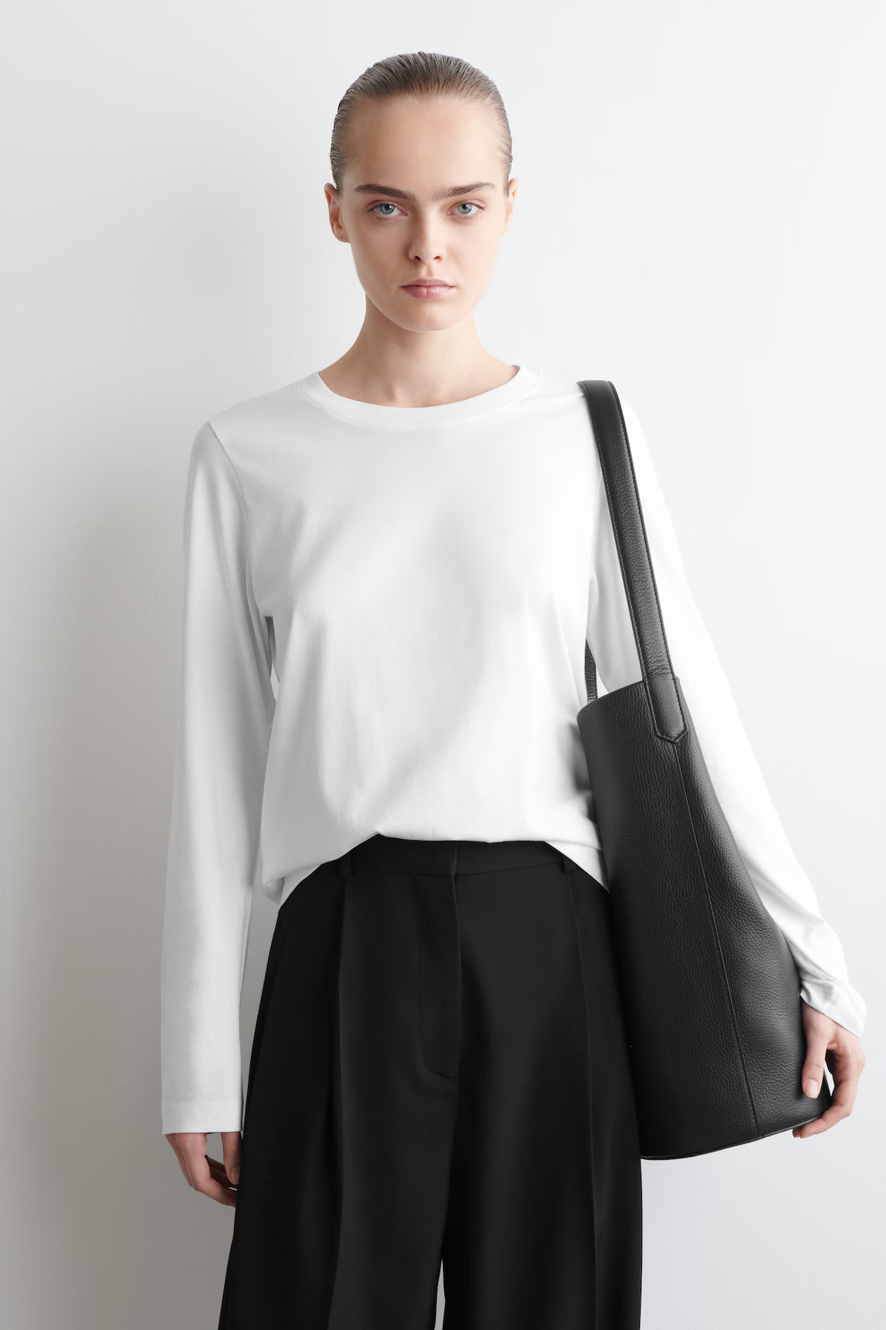 24/7 LONG-SLEEVED T-SHIRT - WHITE | COS US | COS (US)