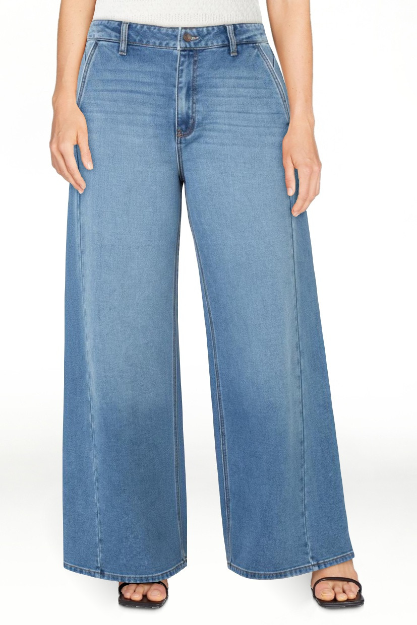 Celebrity Pink Women's and Women's Plus Wide Leg Jeans, Sizes 1-24 | Walmart (US)