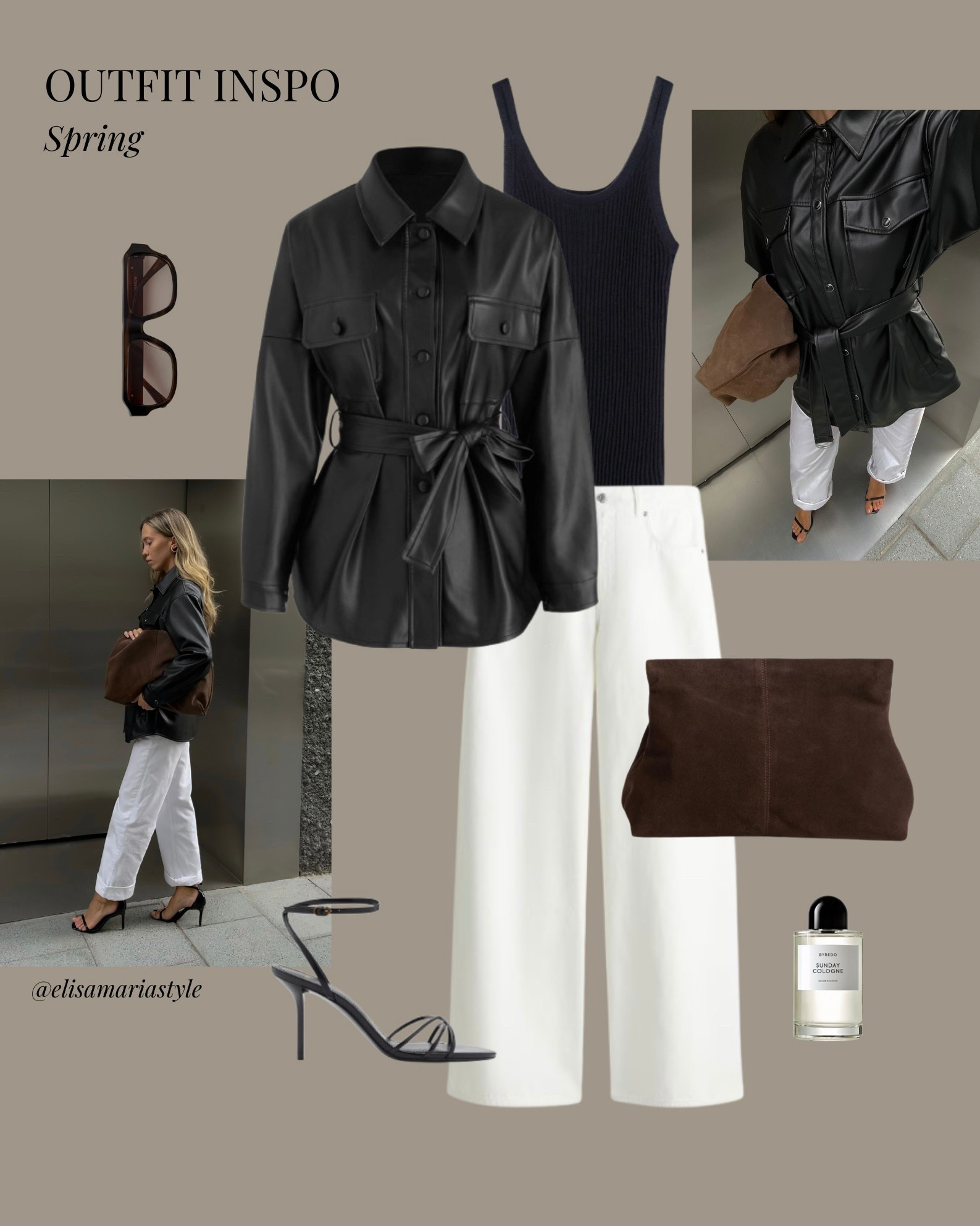 Belted leather shirt and white jeans spring outfit idea 🤍 Since the pieces I’m wearing on the photos are from last year, I’ve linked nearly identical finds so you can easily recreate the look!

#LTKspring #LTKstyletip #LTKAprilSpotlight
