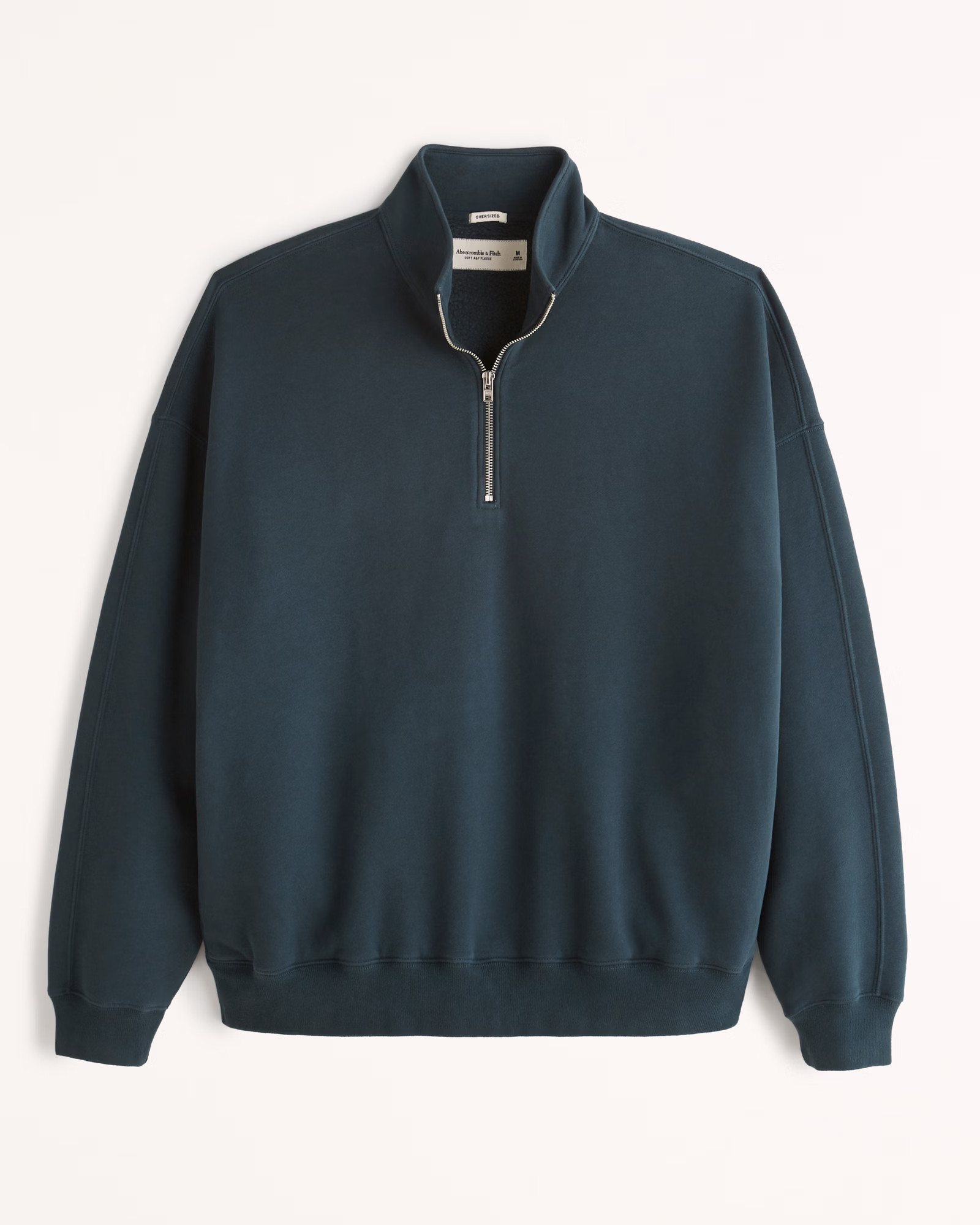 Essential Oversized Quarter-Zip Sweatshirt | Abercrombie & Fitch (US)