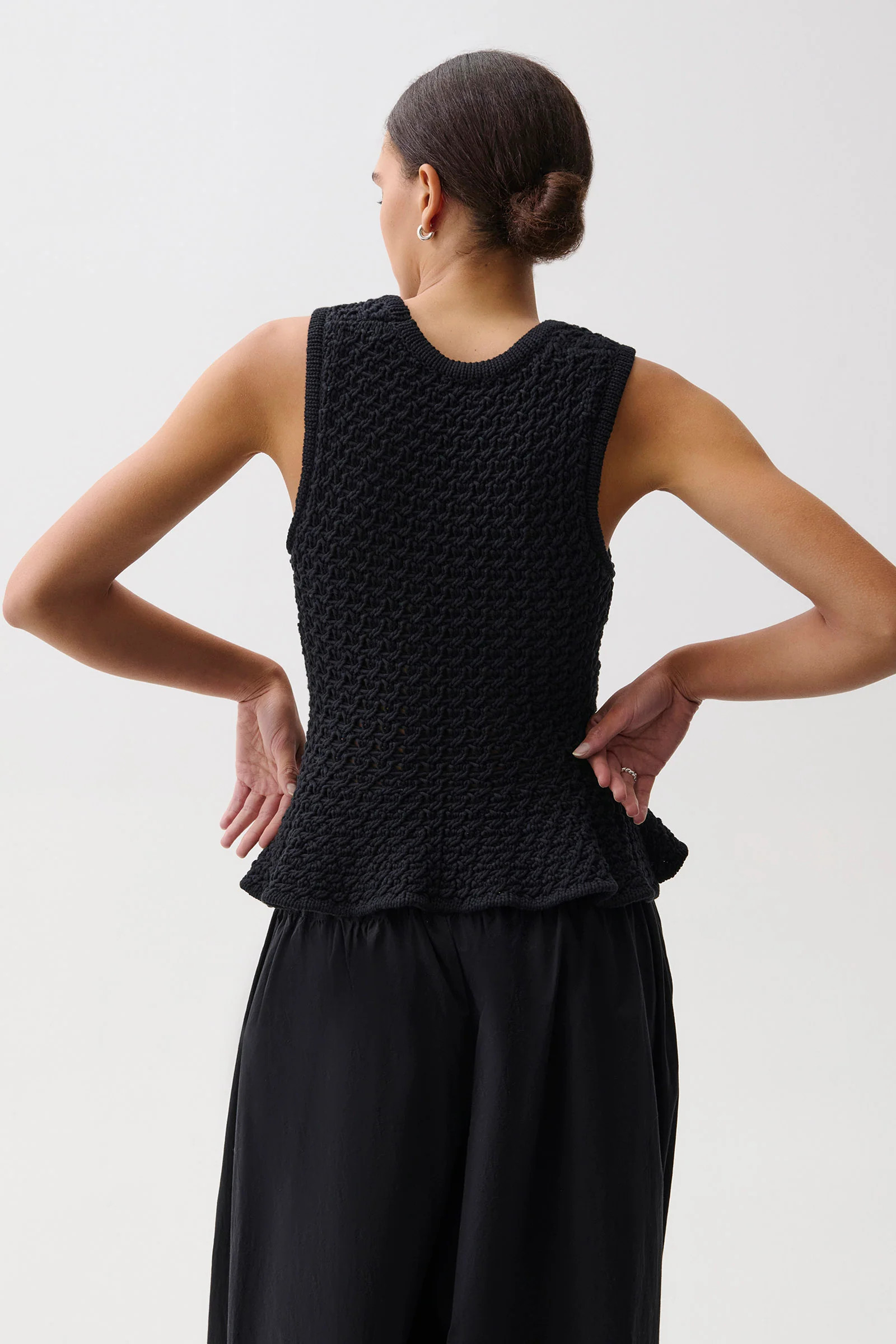 Anna Peplum Sweater - Black | Pistola Denim