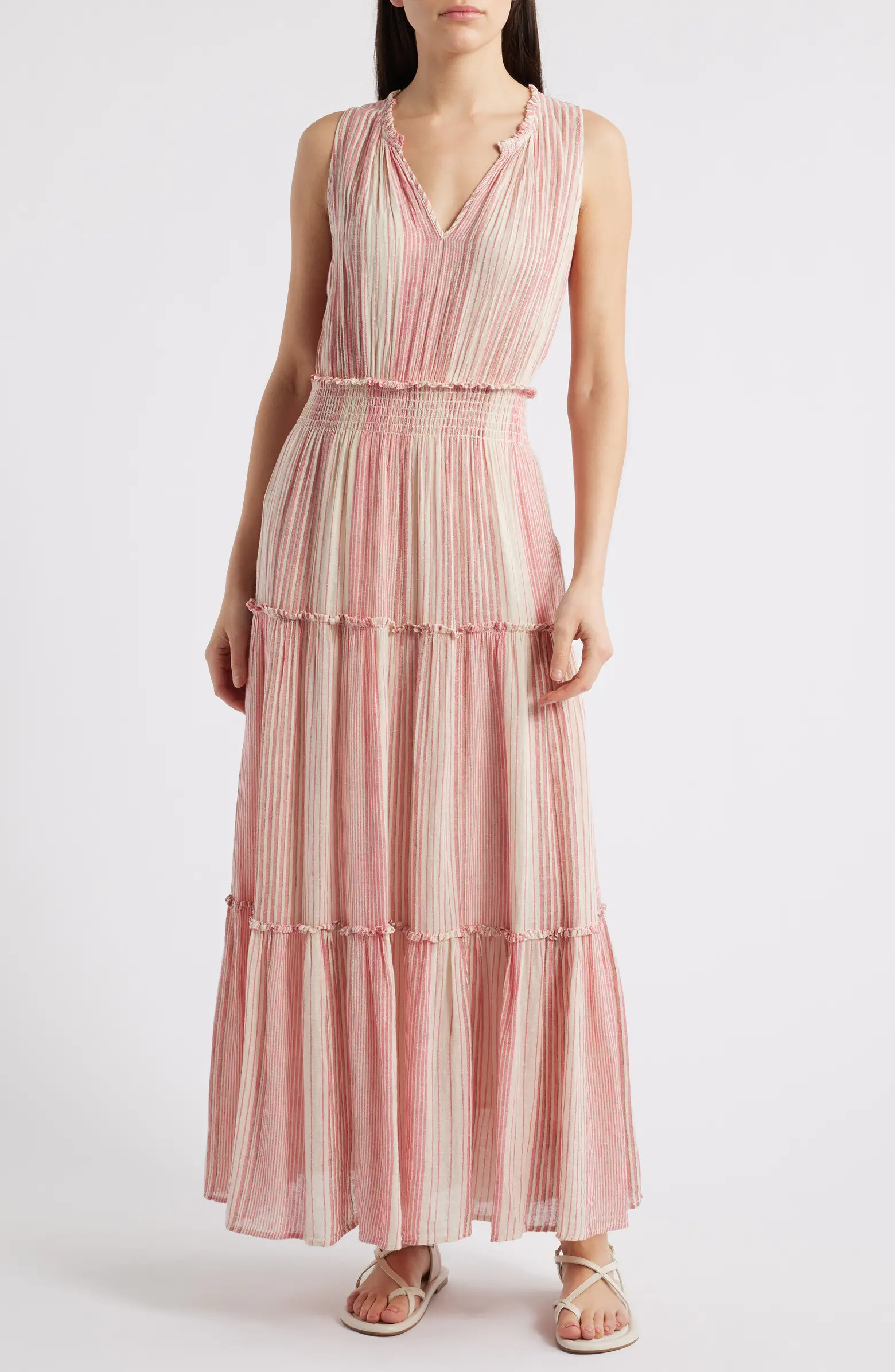 Rails Loulou Stripe Sleeveless Linen Blend Maxi Dress | Nordstrom | Nordstrom