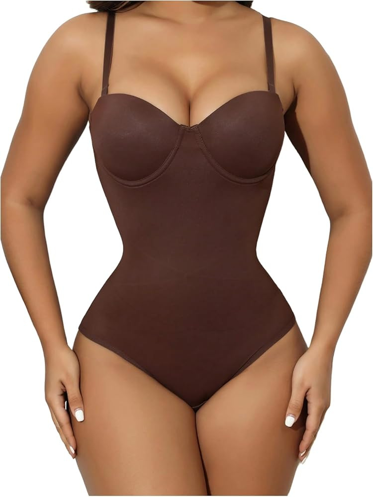 SweatyRocks Women's Shapewear Bodysuit Spaghetti Strap Going Out Tops Leotard Jumpsuit | Amazon (US)