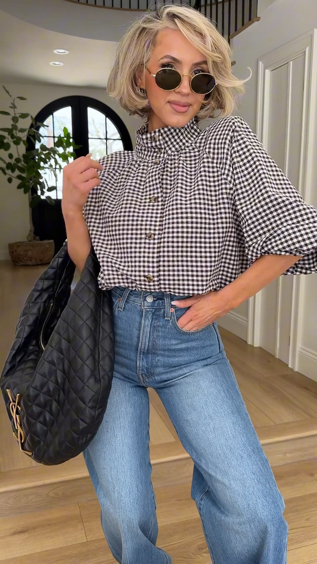 Easy early fall look 😎 the perfect transitional lightweight jacket! 

The shoulder pads are super easy to use. They have a little Velcro strip that you put your bra strap between! 

Jeans 27x30
Jacket small

#LTKootd #LTKgrwm #LTKU