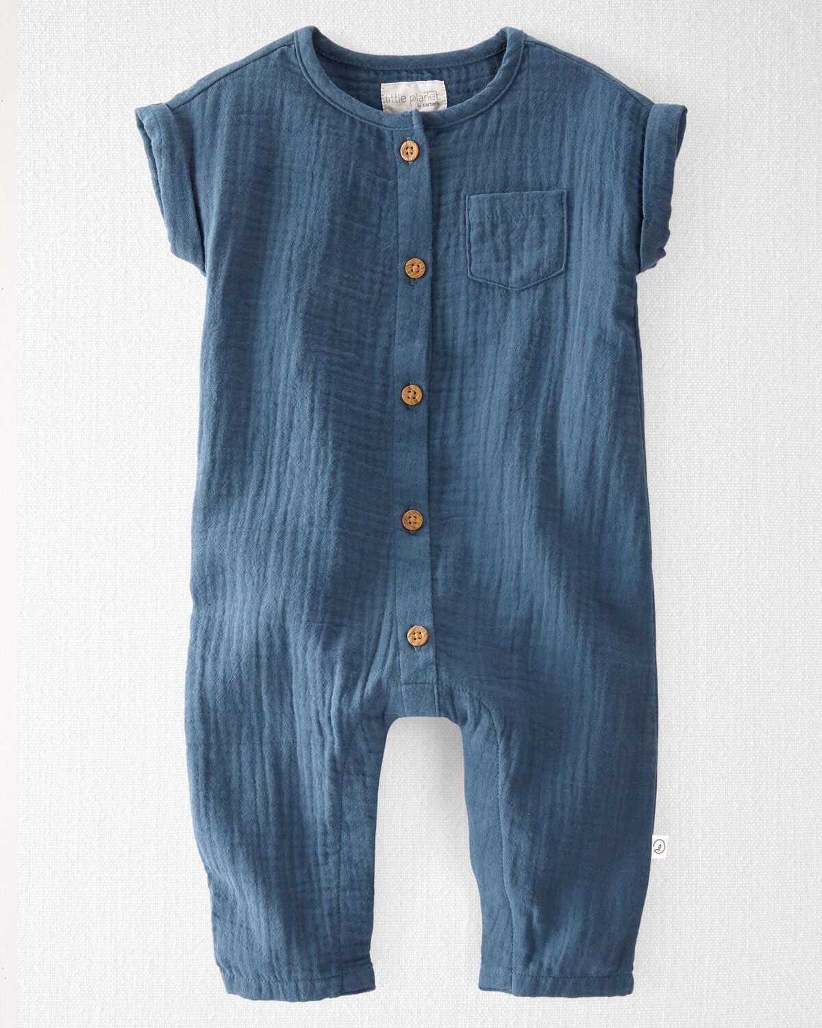 Deep Teal Baby Organic Cotton Gauze Jumpsuit | carters.com | Carter's