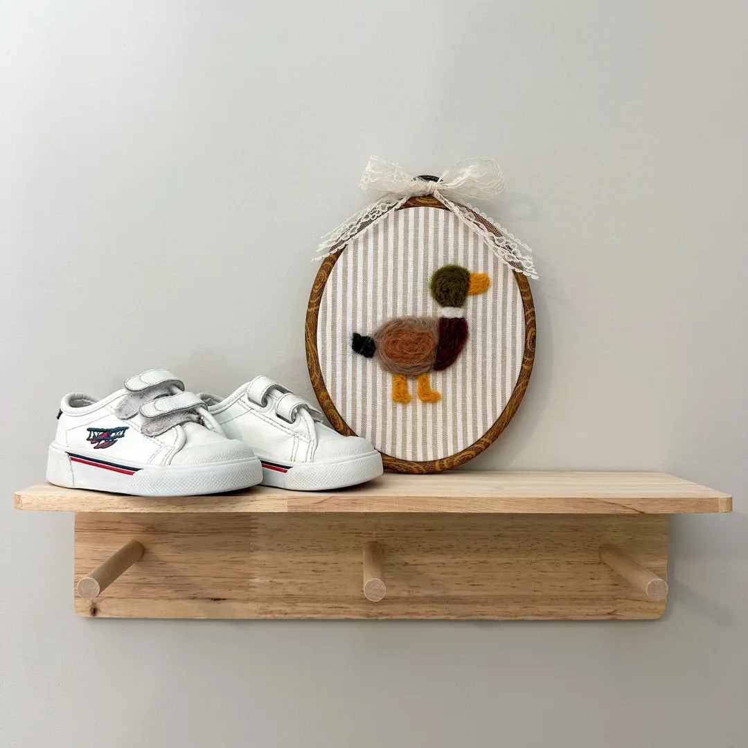 Mallard Duck Nursery Decor, Needle Felted Mallard Duck, Animal Nursery Theme, Embroidery Hoop Wal... | Etsy (US)