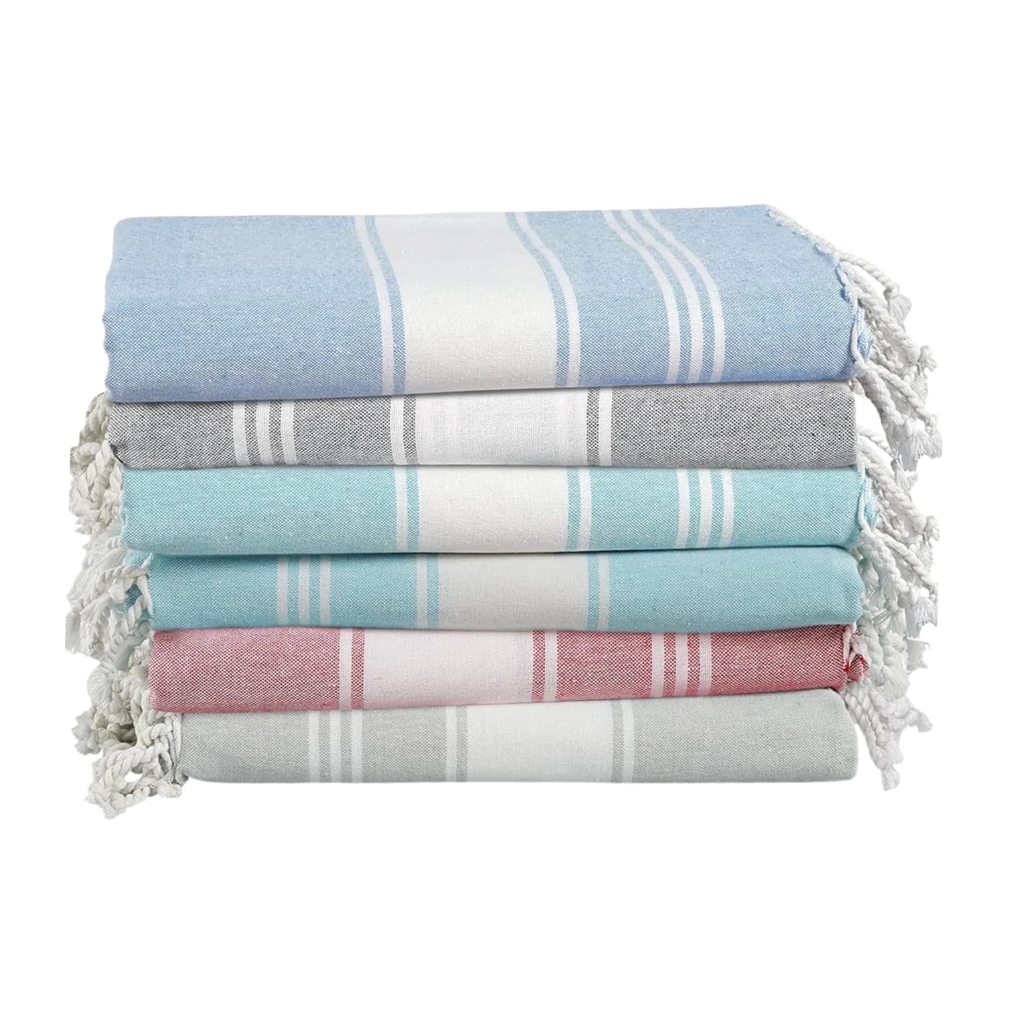 Casa Platino Hammam Beach Towels 6 Pack, Lightweight Quick Dry Cotton Oversized Beach Towels for ... | Walmart (US)