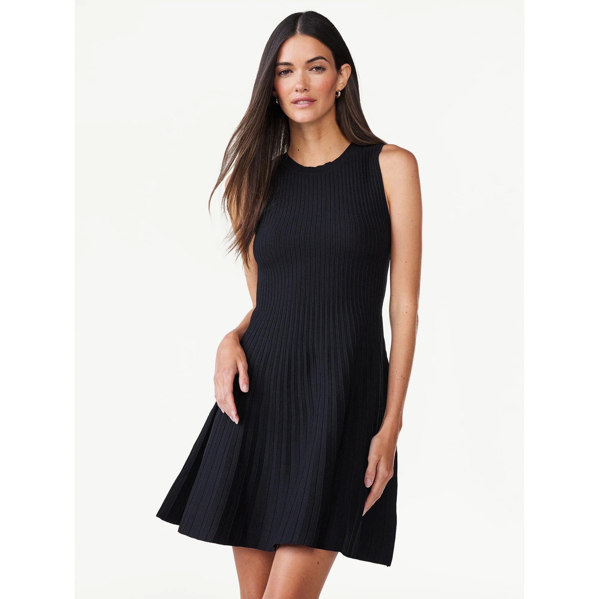 Scoop Women's Striped Mini Sweater Dress, Sizes XS-XXL - Walmart.com | Walmart (US)