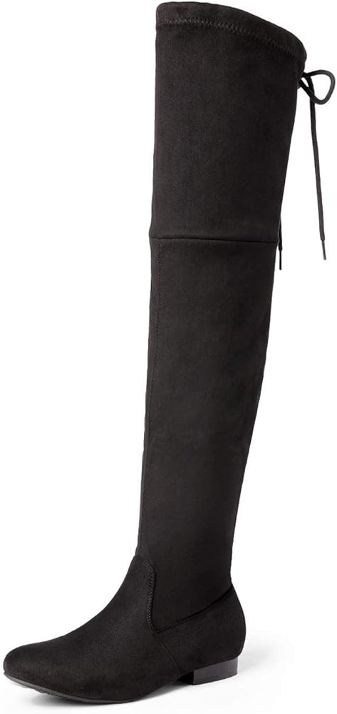 DREAM PAIRS Women's Faux Suede Over The Knee Thigh High Flat Boots | Amazon (US)