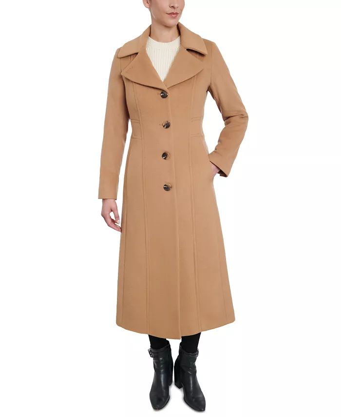 Women's Single-Breasted Wool Blend Maxi Coat, Created for Macy's | Macy's