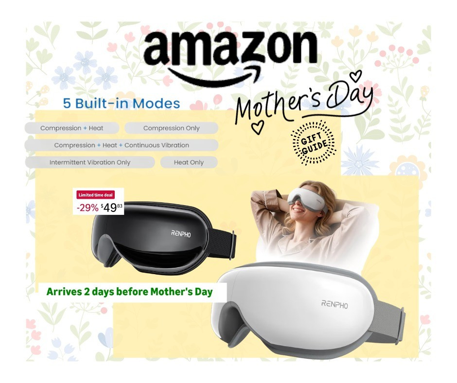 Amazon find for Mom 💆‍♀️✨The RENPHO Eye Massager has 5 relaxing modes and is perfect for busy moms who deserve a little self-care! 💕 Limited-time sale + arrives in time for Mother’s Day! 🎁#LTKGiftGuide #MothersDayGifts #AmazonFinds #Renpho #SelfCareGift #GiftForMom #MomLife #AmazonDeals #WellnessFinds #LTKSaleAlert

#LTKMothersDay #LTKmomlife #LTKSaleAlert