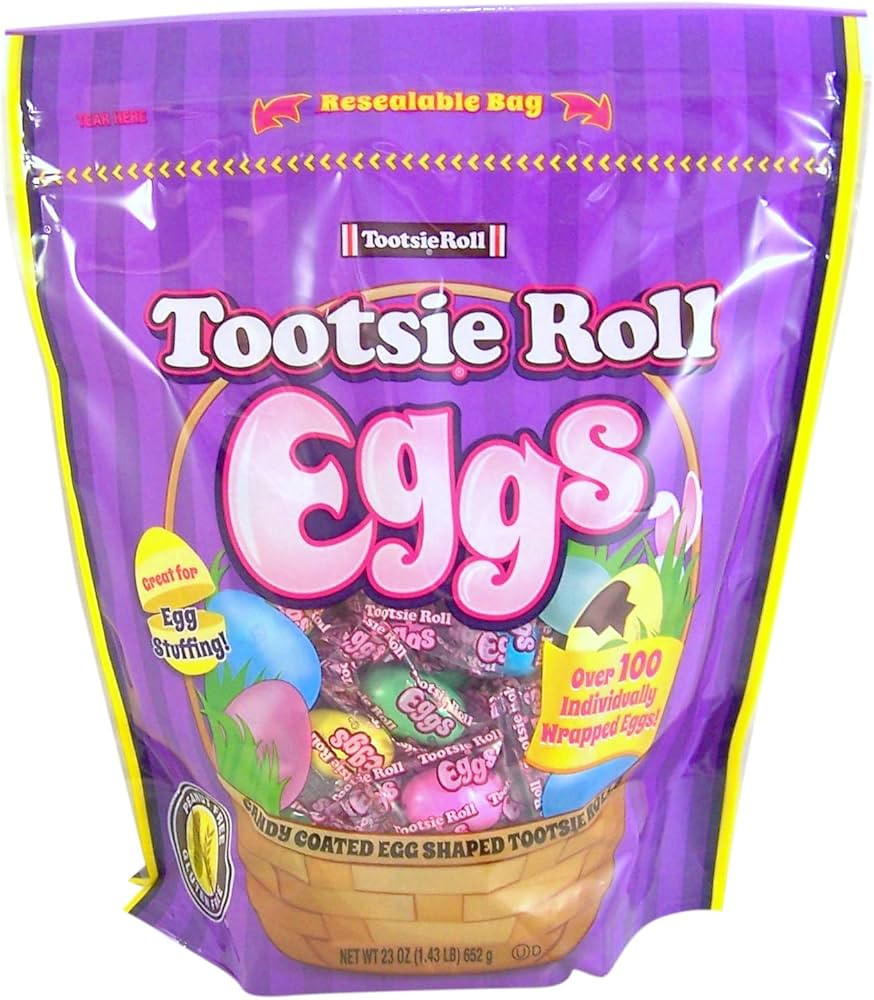 Tootsie Roll Candy Coated Eggs Shaped Wrapped (23 oz. Resealable Bag) | Amazon (US)