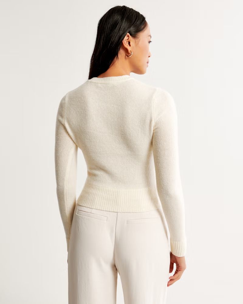 Slim Fuzzy Crew Sweater | Abercrombie & Fitch (US)