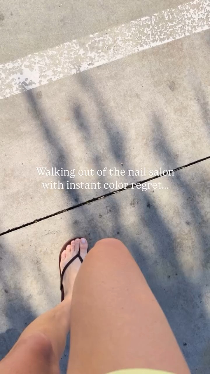 Walking out of the nail salon with instant color regret…..