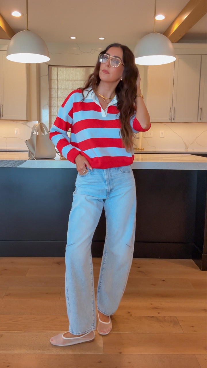 I’m obsessed with the quality of this top! Wearing my striped polo in a size medium and my Levi barrel jeans in a size 26! 

@Zara 

Zara finds, Zara spring

#LTKootd #LTKmomlife #LTKgrwm