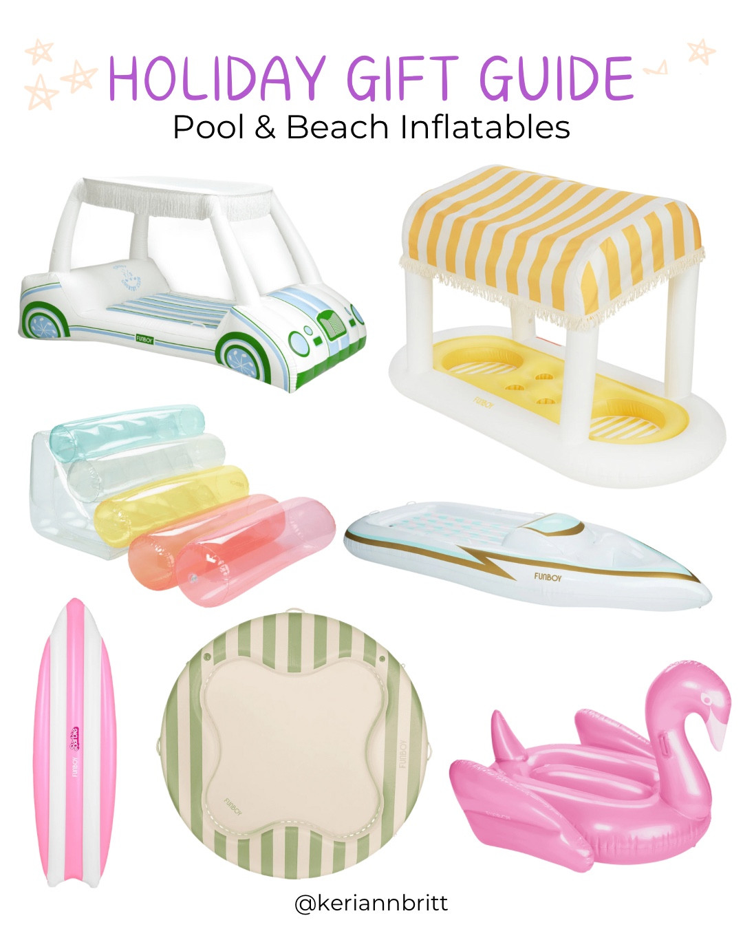 2024 Holiday Gift Guide - Pool and Beach Inflatables

2024 gifts / Christmas gift / presents for everyone / gift guide / holiday gift / Christmas gift guide / gifts for him / gifts for her / popular holiday gifts / Funboy / pool toys / beach toys / inflatable rafts 

#LTKGiftGuide #LTKSeasonal #LTKFamily