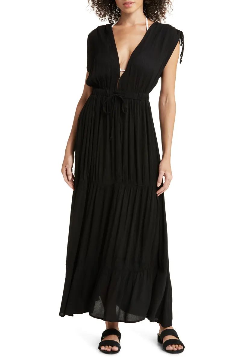 Ruched Tiered Cover-Up Maxi Dress | Nordstrom