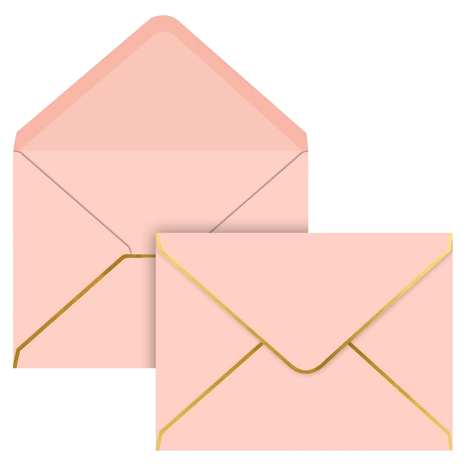 ACSTEP 25PACK 5X7 Envelopes, Luxury Rose Pink A7 Envelopes Self Seal for Weddings, Invitations, P... | Amazon (US)