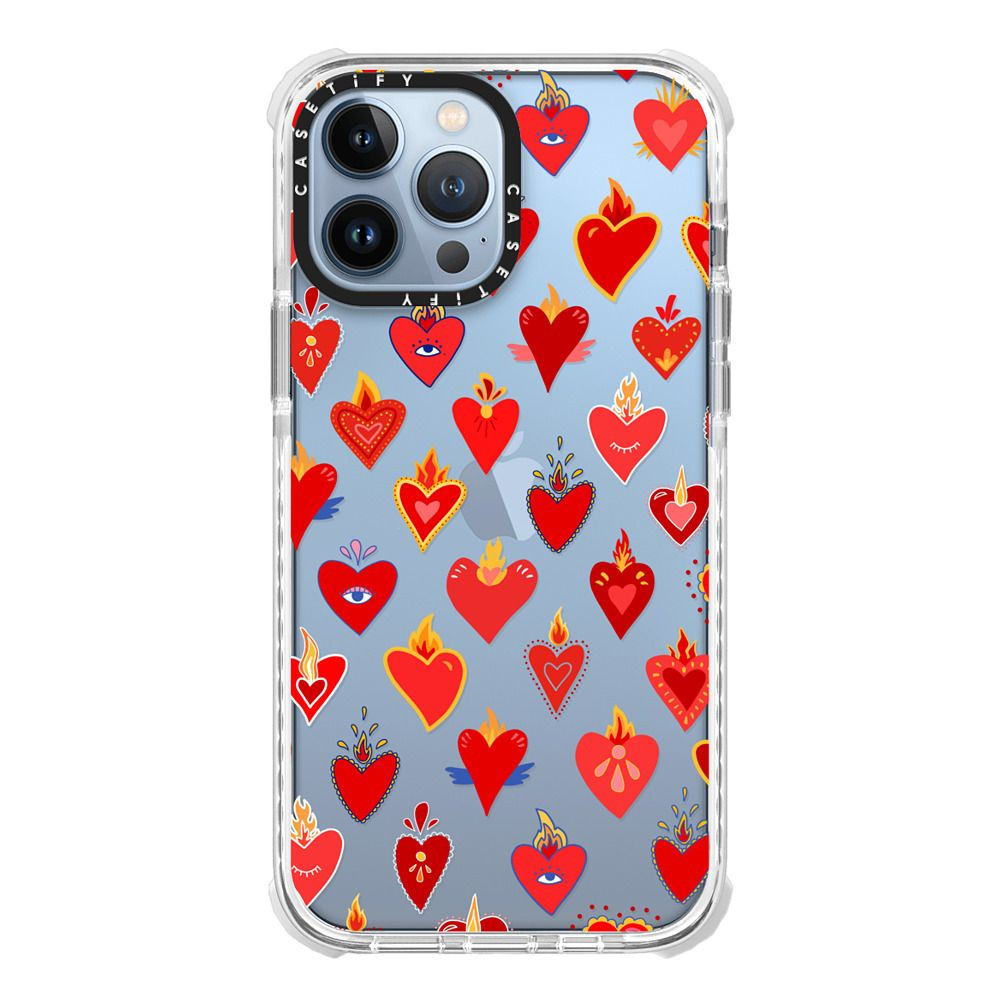 flaming heart love pattern | Casetify