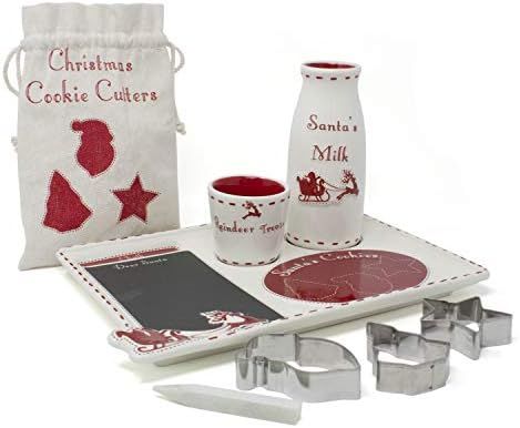 Child to Cherish Santa's Message Christmas Plate Set with Cookie Cutters, Santa plate, Santa milk... | Amazon (US)