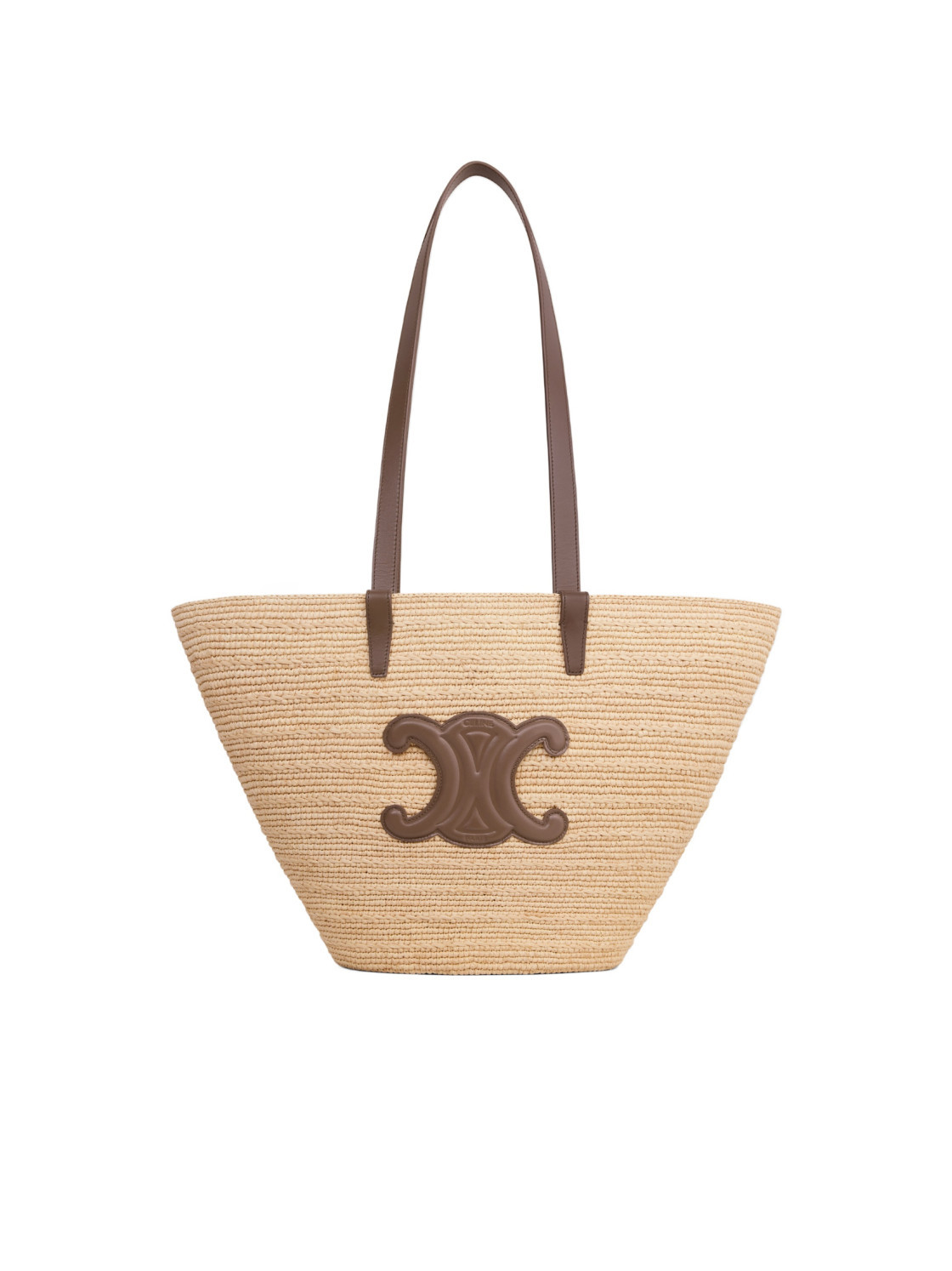 MEDIUM SUPPLE CELINE CLASSIC PANIER in Raffia and calfskin | Senser US